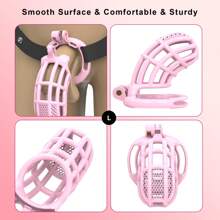 Haifan Chastity Auxiliary Belt Cock Cage For Men Stylish Honeycomb 3D Printed Resin Penis Cage With 4 Sizes Rings SM Products Adults Sex Toys
