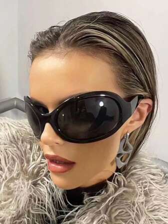 Nuevo marco vintage extra grande de de cristal de gran tamaño, accesorios de moda para múltiples ocasiones como , básicos de ropa para mujer para otoño e invierno, regalos casuales de negocios para vacaciones de verano en la playa, al aire libre y viajes