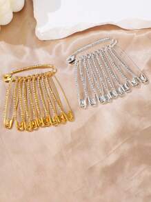 10pcs/Set Waist Clips For Pants, Anti-Slip Safety Pins Clothing Accessories, Waist Decoration
