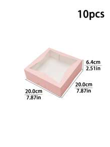 5pcs/10pcs/20pcs Transparent Food Storage Boxes, Suitable For Cakes, Pastries, Chocolates, Cookies, Parties, Birthday, Wedding, Easter