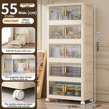 5/4/3/2/1 Layer Foldable Wardrobe, Multi-Layered Storage Cabinet, Multi-Function Storage Box, Transparent Door, Easy Assembly Plastic Storage Shelf