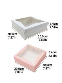5pcs/10pcs/20pcs Transparent Food Storage Boxes, Suitable For Cakes, Pastries, Chocolates, Cookies, Parties, Birthday, Wedding, Easter