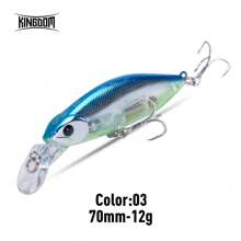 KINGDOM Kingdom Slow Sinking Pencil Noise Minnow Sea Fishing Lures 70mm 12g 55mm 7g Swimbaits Swing Hard Baits Wobblers Fishing Tackle