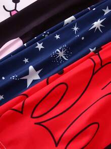 3pcs/Set Girls Printed Pajamas & Homewear Set - Multicolor - View 7