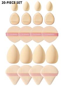 50/30/20/10/5件套化妆工具套装，包含：液体化妆品专用化妆海绵、迷你液体化妆品专用化妆海绵、散粉定妆三角粉扑、面部化妆专用气垫粉扑、面部遮瑕专用迷你气垫粉扑。 适用于化妆、家居装饰、梳妆台、旅行、卧室、化妆配件、粉扑、美妆蛋、粉扑、化妆海绵、圣诞礼物、化妆品、化妆工具、廉价好物、礼品、女士礼品、圣诞礼物、赠品、旅行、廉价好物、旅行必备品 - 杏色 - 查看 14