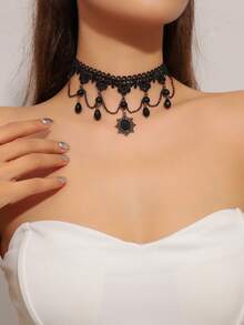 Elegant Glamorous Lace Necklace 1 Piece - Multicolor - View 11