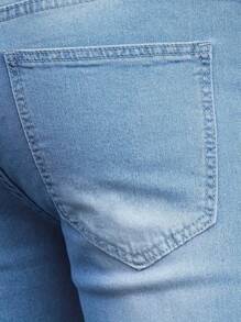 1 Peça Jeans Masculina Preta, Ajuste Slim, Elástica, com Bolso com Zíper