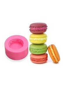 Macaron Shaped Silicone Candle Mold, Minimalist & Practical Multipurpose - Pink - View 4