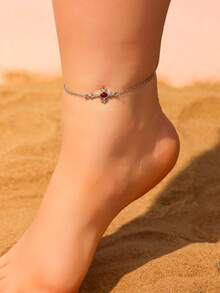 Women's Summer Designed Criss-Cross Anklet, Suitable For Daily Wear - Multicolor - View 1