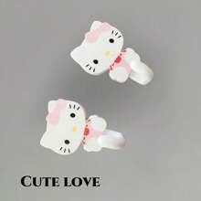 Sanrio 1pc/Kitty Cute Creative Hook Two Household Weight Cartoon Sticky Hook Seamless Decoration Exquisite And Compact