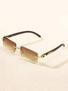 1 paire de lunettes vintage à monture carrée décorée de motifs léopard, mode