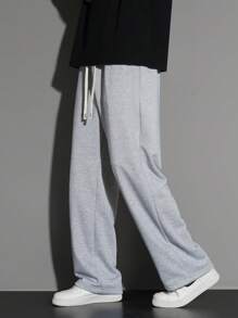 1 pièce Pantalon de sport ample à taille cordonnée pour hommes, printemps/été