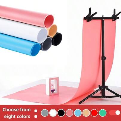4pcs PVC Frosted Desktop Solid Color Background Boards, Ideal For Small Products, Cosmetics, Food, And Portrait Background Shooting