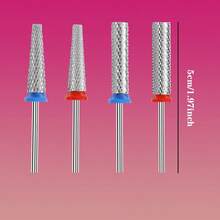 1件专业美甲钻头，钨钢指甲锉，适用于电动打磨机，带指甲抛光头的修甲工具