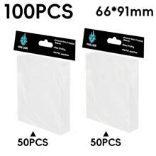100 fundas protectoras de cartas, transparentes, perfectas para doble fundas, protectoras de cartas compatibles con MTG, TCG y otros juegos de cartas