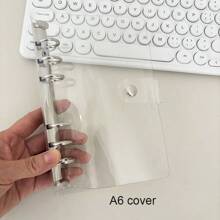 A5/A6/A7 Clear Binder Cover, 6 Holes Loose Leaf PVC Notebook Case, DIY Journal Diary Book