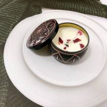 1pc Candle Tin, High Quality Soy Wax, Long-Lasting Aroma, Suitable For Living Room, Bedroom, Office Decor, Best Gift For Wedding Season, Spring Summer Autumn Winter, Mother's Day, Valentine's Day, Holidays