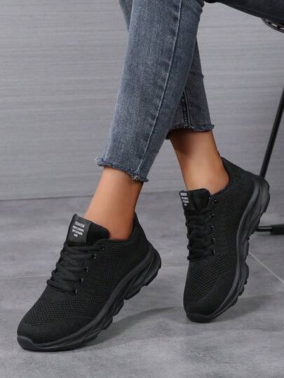 Women's Casual Running Sneakers, Breathable Mesh, Comfortable Non-Slip Knit