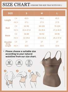 Women's Seamless Shapewear Cami, Sexy U-Neck Backless Bodycon Slimming Tank Top, Waist & Tummy Control, Without Padding
