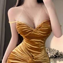 4 Peças/Conjunto Conjunto de Joias Corporais Boho de Praia Sexy e Exageradas para Mulheres, Colar com Pingente Decorativo