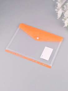 Carpeta de archivos de PVC transparente gruesa con botón a presión, tamaño A4, carpeta de archivos transparente y resistente al agua de gran capacidad con bolsillo para etiqueta, organizador de documentos, para almacenamiento de documentos de oficina y organización de artículos de papelería de estudiantes, excelente para la temporada de regreso a clases