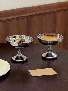 1pc Stainless Steel Tall Pudding Cup, Dessert Cup, Ice Cream, Jelly Bowl, Ins-Worthy High-Quality Ice Cream Cup