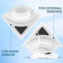 Double-Sided Magnetic Glass Cleaning Brush, Premium Glass Cleaning Tool, Double-Sided Magnetic Window Cleaner With Wiper Cloth, Double-Sided Magnetic Glass Cleaner, Surface Cleaning Brush, Magnetic Glass Cleaner - Multicolor - View 10