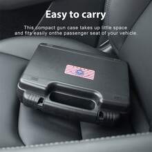 Kinghardcase 预切 9 毫米枪盒，TSA 认证旅行储物盒，配有 1 个 TSA 锁，适用于手枪和左轮手枪 - 防震、便携式枪支存储和运输（仅盒子，不含枪） - 黑色 - 查看 4