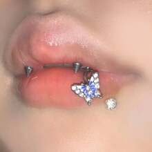 Anillo de labio de acero quirúrgico con forma de murciélago, joyería perfecta para piercings de labios, aretes de labios lindos, anillos de cartílago, joyería corporal para mujeres, anillos de labios de 10 mm, joyería para piercing de labios para mujeres