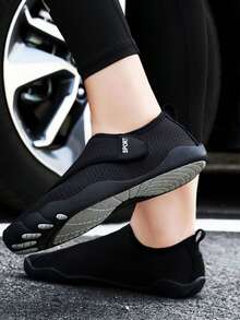 男女款五趾水鞋,游泳/沙滩/健身房/室内健身鞋,东南亚速干水袜 - 黑色 - 查看 5