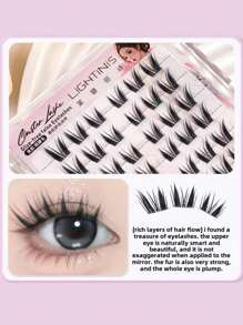 60/80/100/120 grupos de pestañas postizas Chang'e sin pegamento, pestañas postizas de gato de cara grande sin pegamento, maquillaje, maquillaje, pestañas, accesorios de viaje