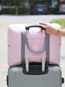 1pc Large Capacity Luggage Bag, Storage Bag, Organizer Bag, Clothes Storage, Handbag, Travel Suitcase, Business Travel Bag, Outdoor Storage Bag, Wardrobe Storage Bag, Suitable For Travel, Business Trip, Large Travel Luggage Bag, Mobile Storage And Organization Bag, With Separate Wet And Dry Pockets, Ideal For Weekend Sports And Holiday Travel Essentials, Ladies Overnight Bag, Men Shoulder Bag, Gift