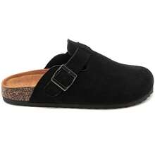 Open-Toe Comfortable Wooden Clogs With Adjustable Buckle And Ergonomic Insole - Black - View 3