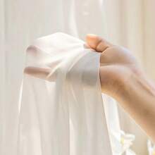 2 pièces Rideaux transparents style luxe couleur claire motif fleur - Conception à passants idéale pour plus d'intimité et une installation facile - Parfait pour la décoration du salon et de la chambre à coucher, lavable en machine