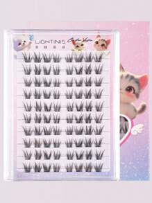 60/80/100/120 grupos de pestañas postizas Chang'e sin pegamento, pestañas postizas de gato de cara grande sin pegamento, maquillaje, maquillaje, pestañas, accesorios de viaje