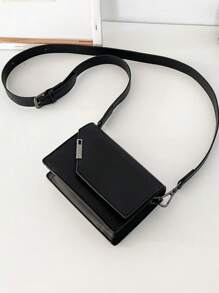 Bolso bandolera cuadrado versátil de moda para hombres, bolso cruzado casual adecuado para ir al trabajo, volver al colegio, regalos del Día del Padre, Día de San Valentín