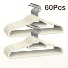 100/60/20/10/5/1 Packung rutschfeste Samt-Kleiderbügel | Organisieren Sie Ihren Kleiderschrank mühelos mit platzsparenden Lösungen | Strapazierfähige und stilvolle Kunststoffbügel perfekt für Schlafzimmer, Badezimmer, Büro, Wohnheim und Zuhause | Ideal für Feiertage, Weihnachten, Thanksgiving, Neujahr und Valentinstag | Maximieren Sie Ihren Kleiderschrankplatz mit eleganten und funktionalen Organizers