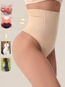 1 Pc High Waist Seamless Thongs Tummy Control Panties Women Panty Slimming Underwear Butt Lifter Belly Shaping Cincher Brief Waist Trainer Body Shaper Sheath Flat Belly Woman Shapewear