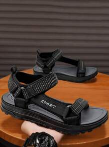 2025 Neue Herren Sport-Sandalen, gewebter Oberteil, EVA Doppelschicht-Laufsohle, modisch leicht atmungsaktiv, weich & bequeme Herren Strand Schuhe Sandalen