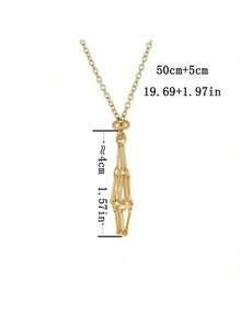 Pha lê Giá đỡ Lồng Dây chuyền Pha lê Thay đổi cho nhau được Thép không gỉ Lồng Mặt dây pha lê Dây chuyền Thạch anh Đá quý Phụ kiện trang sức DIY Đối với phụ nữ Nam - Bạc - Xem 18