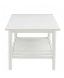 Mesa De Centro De Mediados De Siglo Ashville Con Estante, Blanco - 1 - View 7