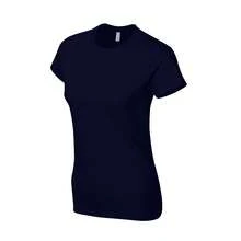 Gildan Womens/Ladies Ringspun Cotton Soft Touch TShirt (Navy) - Navy Blue - View 3