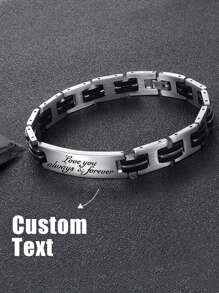 Fashionable Men's Bracelet, Customized Textual Bracelet, Boyfriend/Dad/Grandfather/Friend/Father/Father's Day Gift