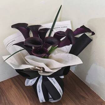 12pcs Artificial Calla Lily Flower, Nordic Ins Style Elegant, Living Room Dining Table Decor, Everlasting Flowers, Waterproof & Fade-Resistant, No Watering Needed Easy Maintenance, Rental House Renovation, Soft Furnishing, Wedding Bouquet, Holiday Decoration