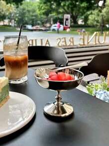 1pc Stainless Steel Tall Pudding Cup, Dessert Cup, Ice Cream, Jelly Bowl, Ins-Worthy High-Quality Ice Cream Cup