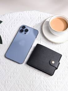 Ultracienki portfel męski, krótki męski portfel składany na banknoty, portmonetka, etui na karty, mini etui na karty, unisexowy portfel skórzany