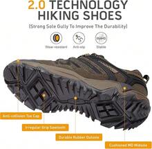 CAMEL CROWN Men's Breathable Non-Slip Lightweight Low-Top Hiking Shoes, Suitable For Outdoor Trekking, Hiking And Walking - Khaki - View 2