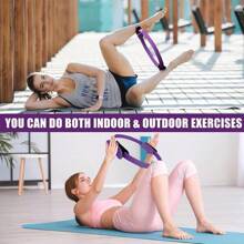 1 Peça Aro de Pilates Aprimorado, Aro Mágico de Pilates com Alças Acolchoadas Duplas, Adequado para Iniciantes Homens e Mulheres (O material da superfície é de espuma, pode ter marcas de compressão e arranhões durante o transporte, o que é normal)