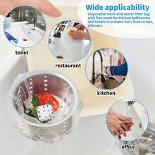 1pc Disposable Kitchen Sink Drain Filter, Sink Strainer For Bathroom Basin, Kitchen Sink Drain Catcher, Random Color - Multicolor - View 5