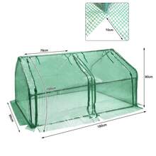 Froadp Greenhouse Small Indoor Greenhouse Tomatoes Tunnel Greenhouse Galvanized Pipe Growing Tomato Greenhouse - Green - View 2